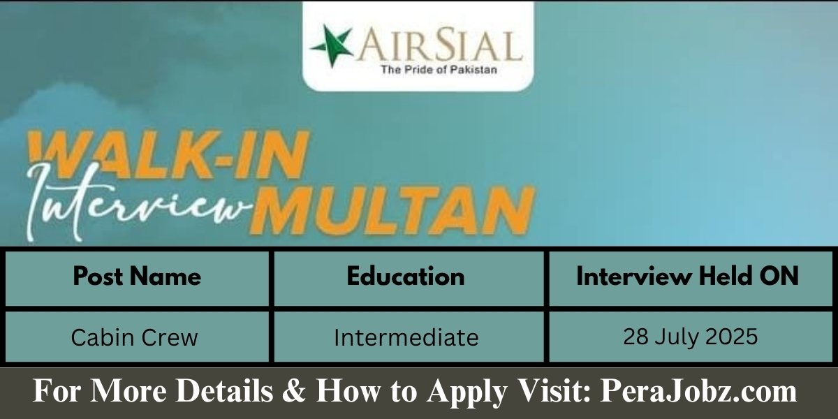 AirSial Airline Multan Jobs 2025