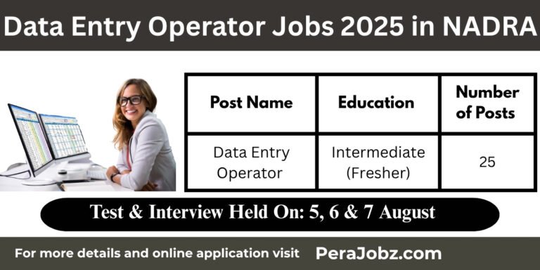 Data Entry Operator Jobs 2025 in NADRA