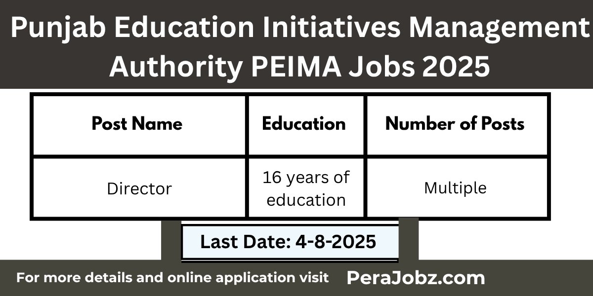 Director Jobs in PEIMA 2025