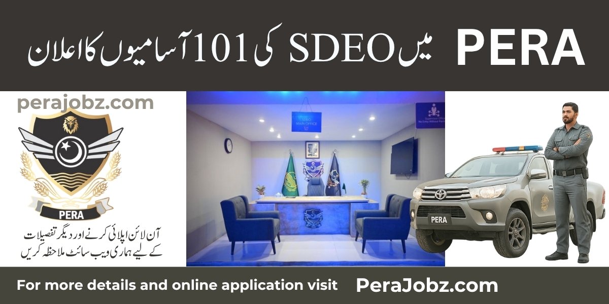 PERA SDEO Jobs 2025 for Sub Divisional Enforcement Officer