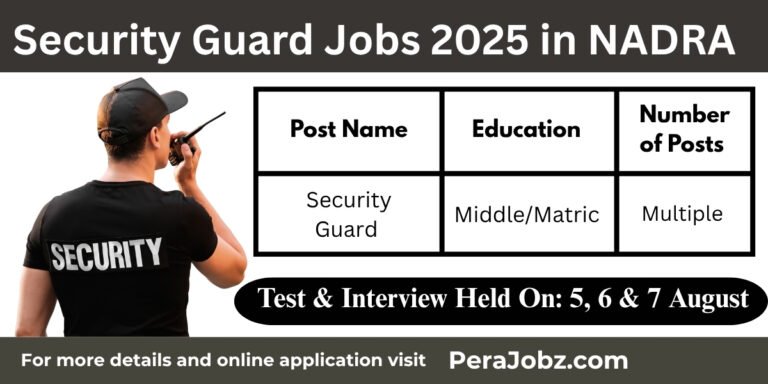 Security Guard Jobs 2025 in NADRA