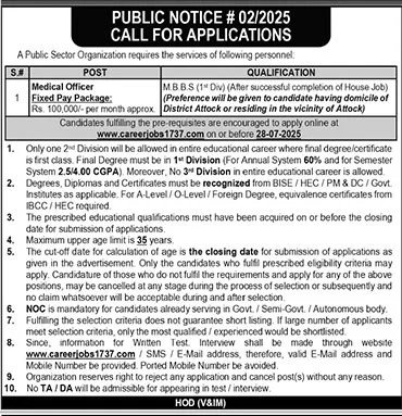 Medical Officer Jobs 2025 in Pakistan Atomic Energy